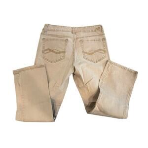 Code Bleu Andrea Boot Cut Jeans Beige Stretch Embellished Missy 4 Reg 32” Length